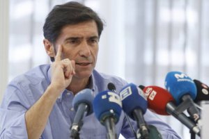 Marcelino en rueda de prensa.