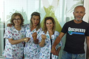 Elisa Bernárdez, María del Mar Valles, María del Mar Bautista y Javier López-Gay.