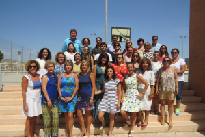 El clautro del CEIP Ginés Morata, donde el martes la reina inaugurará el curso