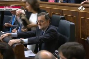 Mariano Rajoy durante la segunda votación en el Congreso de los Diputados.