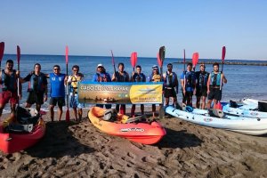 Los jugadores del URA en plena puesta a punto.