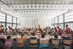 Comedor escolar en un centro de Andalucía.