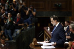 Mariano Rajoy durante su intervención en el debate de investidura.