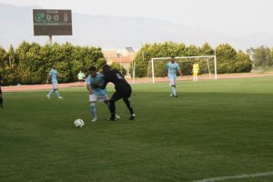 Javilillo en el partido frente al Granada B.