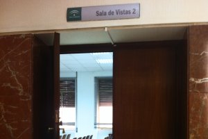Sala de vistas de la Audiencia de Almería