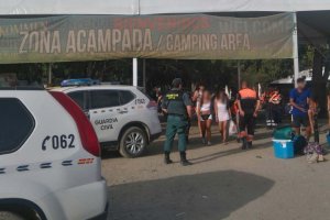 La Guardia Civil mantuvo un dispositivo de vigilancia durante el festival.