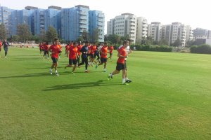 Carrera continua del Almería este miércoles.