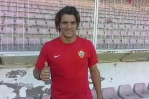 Dubarbier, este lunes en el Campo Municipal Juan Rojas.