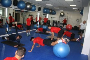 Trabajo en el gimnasio.