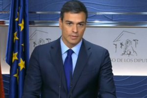 Rueda de prensa de Pedro Sánchez tras su reunión con Rajoy.