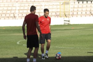 Quique en la sesión de este lunes.