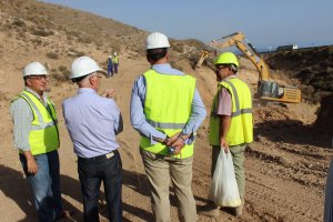 Visita a las obras del enlace de la A7 con Aguadulce norte.