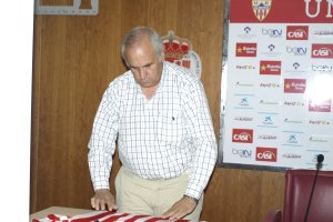 Alfonso García en la sala de prensa.