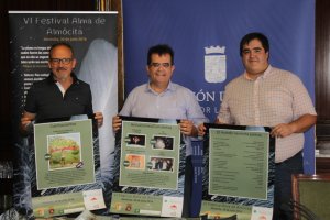 Francisco García, José Fernández y Ramón Soto, en la Sala de Comisiones de la Diputación