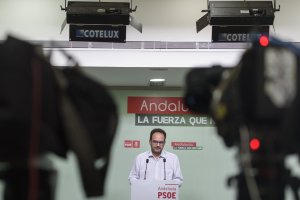 Hernando, ayer en Almería.