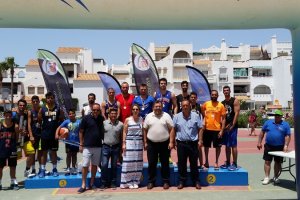 El podio de los vencedores.