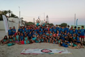 La expedición almeriense posando.