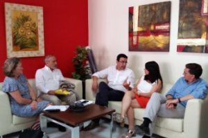 Mario Jiménez este jueves en su visita a Albox.