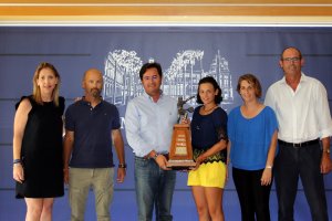 La tenista ejidense en su ayuntamiento.