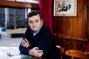 Antonio Cazorla en el Café Gijón de Madrid