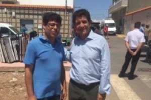 Alexis Pineda con Pedro Casablanc.