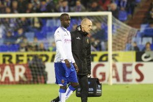 Pape Diamanka con el Real Zaragoza.