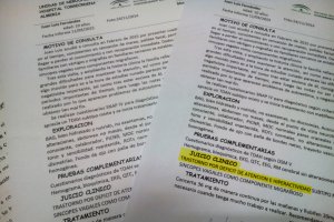 Imagen de los diagnósticos realizados por facultativos del Hospital de Torrecárdenas