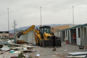 Imagen de las máquinas trabajando en la zona.
