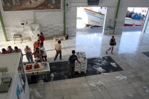 Lonja  de pescado y marisco del Puerto de Garrucha.