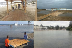 Efectos del temporal en San José, Aguamarga y Roquetas.