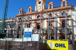 Fachada de las obras de la Casa Consistorial
