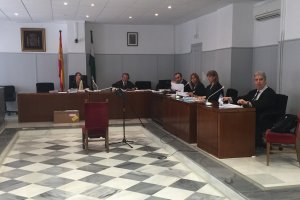 Sala de vistas de la Audiencia de Almería en el inicio del juicio