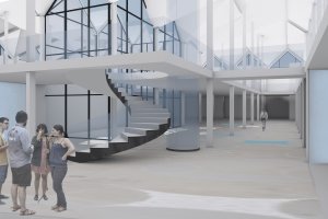 Aspecto interior del Mercado de Abastos según el proyecto de AEPA.