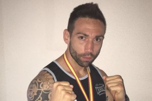 El púgil almeriense en guardia.