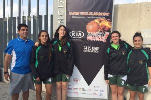 Las jugadoras almerienses con Andalucía.