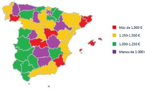 Mapa  de las cuantías defraudadas
