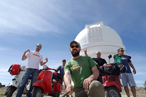 Los protagonistas de la ruta en Calar Alto, en la Sierra de los Filabres.