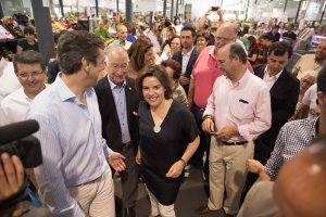 Visita de la vicepresidenta al Mercado de Almería.