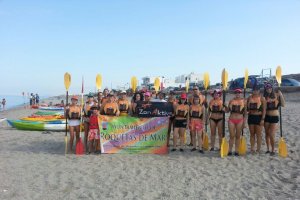 Los roqueteros preparados para disfrutar.