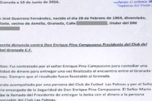 Un extracto de la denuncia.