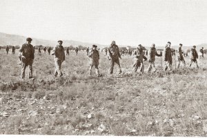 Soldados del ejercito de EE.UU. durante la limpieza del terreno en Palomares.