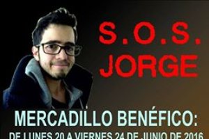 Cartel anunciador del mercadillo benéfico.