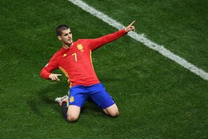 Morata, celebrando el 1-0.