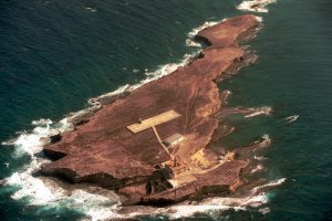 Vista aérea del Destacamento Naval de Alborán