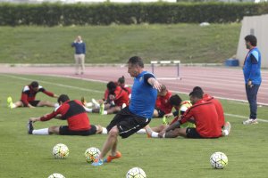 Ángel Férez entrenando en el Anexo.