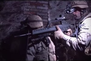 Ejercicio en Las Minas de Alquife (Granada), en una foto de la BRILEG