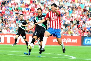 Una jugada del partido.