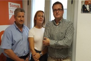 Los tres concejales de Ciudadanos en el Ayuntamiento de Roquetas.