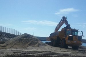 Trabajos que se están realizando en las playas.