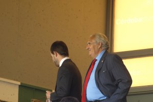 Alfonso García en el palco de El Arcángel.